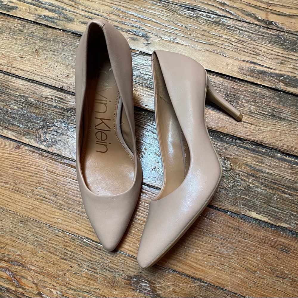Blush pink Calvin Klein heels
